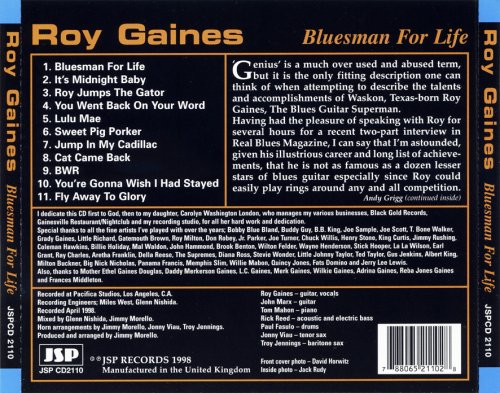 Roy Gaines - Bluesman For Life (1998)