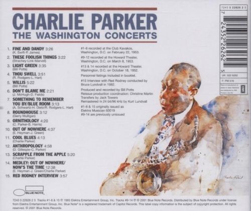 Charlie Parker with Quartet & the Orchestra - The Washington Concerts (2001)