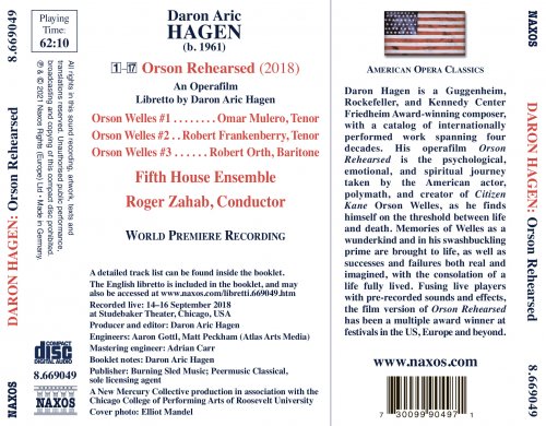 Roger Zahab, Fifth House Ensemble, Robert Orth, Omar Mulero - Daron Aric Hagen: Orson Rehearsed (Opera Version) [Live] (2021) [Hi-Res]