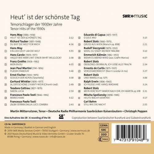 Martin Mitterrutzner - Heut' ist der schönste Tag: Tenor Hits from the 1930s (2021)