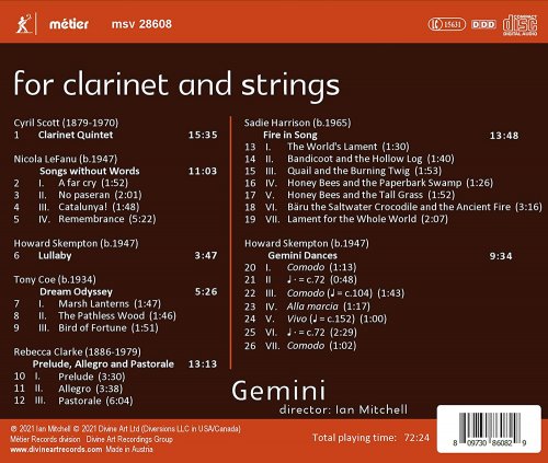 Gemini - For Clarinet and Strings (2021)