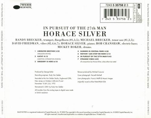 Horace Silver - In Pursuit Of The 27th Man (1973) {RVG Edition} Flac