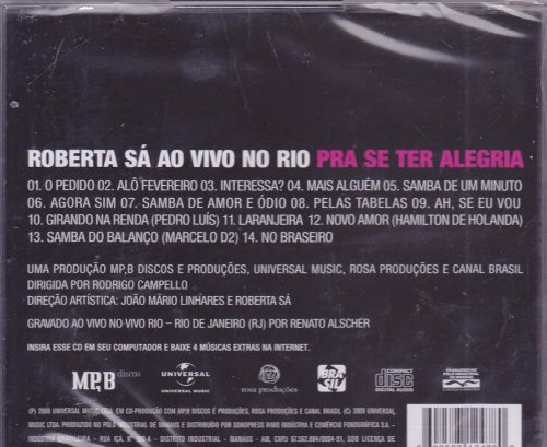 Roberta Sa - Pra Se Ter Alegria: Ao Vivo no Rio (2009)