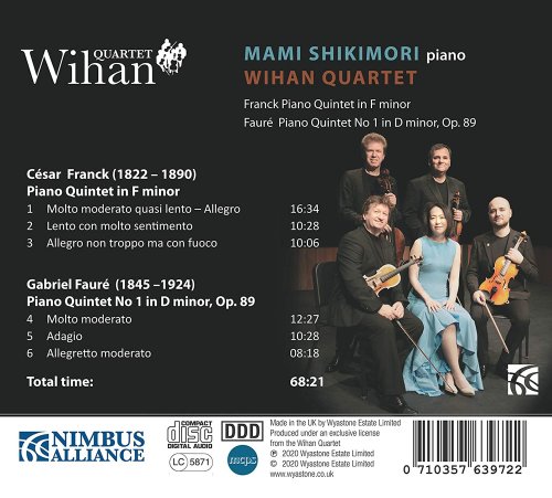 Mami Shikimori & Wihan Quartet - Franck Piano Quintet in F Minor, M7 - Fauré Piano Quintet No. 1 (2020) [CD-Rip]