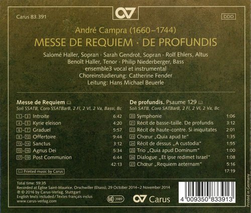 Hans Michael Beuerle - Campra: Messe de Requiem. De profundis (2016)