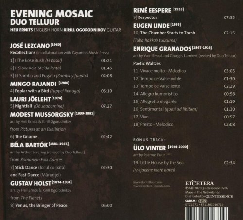 Duo Telluur - Various Composers: Evening Mosaic (2020)