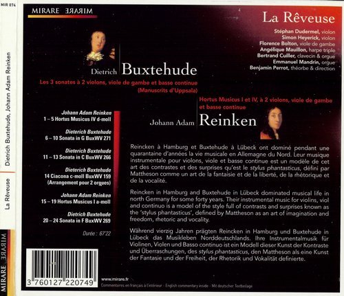 La Rêveuse - Buxtehude: Sonatas / Reinken: Hortus Musicus (2008) CD-Rip