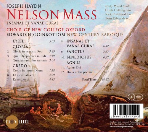 Hugh Cutting, Nicholas Pritchard, Jonty Ward, Tom Edwards, New Century Baroque - Haydn: Nelson Mass - Insanae et vanae curae (2012) [Hi-Res]