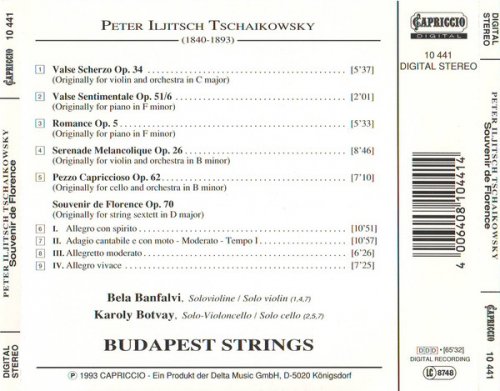 Budapest Strings, Karoly Botvay - Tchaikovsky: Souvenir De Florence (1993)