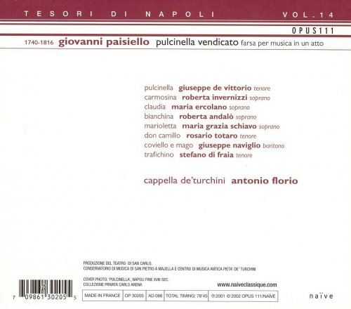 Roberta Invernizzi, Maria-Grazia Schiavo, Capella de' Turchini, Antonio Florio - Paisiello: Pulcinella vendicato (2003)