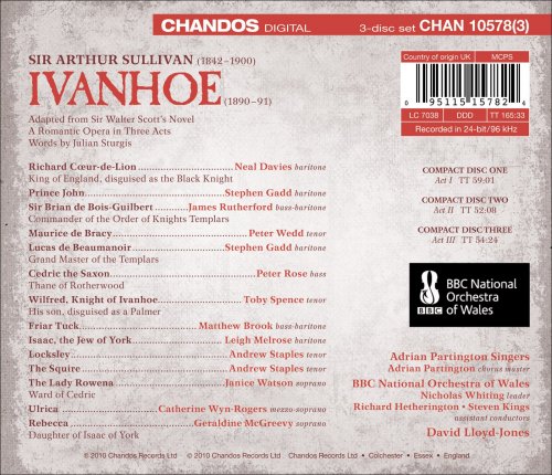 Adrian Partington Singers, BBC National Orchestra of Wales, David Lloyd-Jones - Sullivan: Ivanhoe (2010)