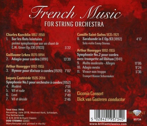 Ciconia Consort & Dick van Gasteren - French Music for String Orchestra (2018)