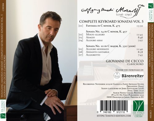 Giovanni De Cecco - Mozart: Complete Keyboard Sonatas Vol. 5 (K. 330, K. 457 & K. 475) (2021)