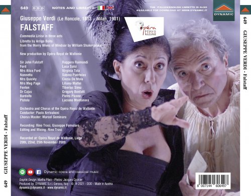 Orchestre de L'Opera Royal de Wallonie, Luca Salsi, Ruggero Raimondi, Paolo Arrivabeni - Verdi: Falstaff (Live) (2021) [Hi-Res]
