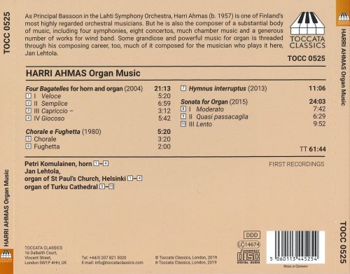 Jan Lehtola - Harri Ahmas: Organ Music (2019) CD-Rip