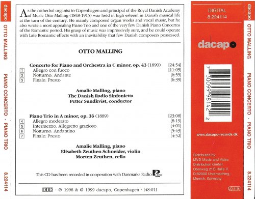 Amalie Malling, Elisabeth Zeuthen Schneider - Otto Malling: Piano Concerto; Piano Trio (1999)