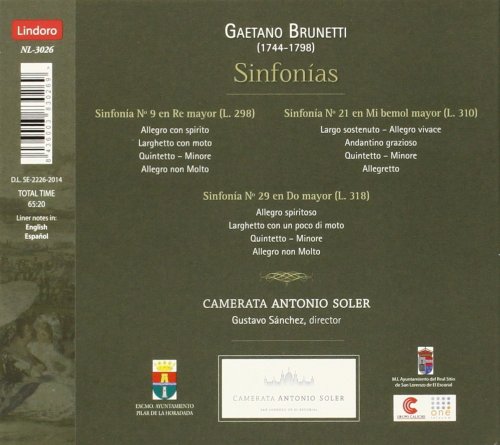 Camerata Antonio Soler - Sinfonías de Gaetano Brunetti (2015)