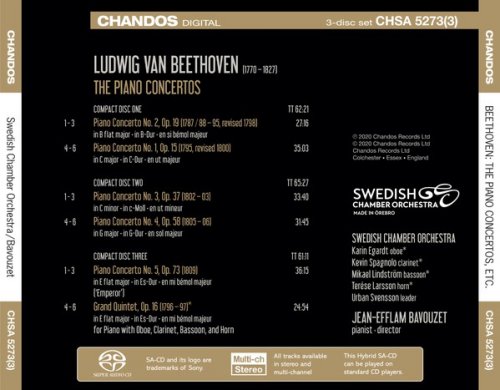 Jean-Efflam Bavouzet - Beethoven: The Piano Concertos & Grand Quintet (2020) [SACD]