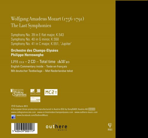 Philippe Herreweghe, Orchestre des Champs-Elysées - Wolfgang Amadeus Mozart: The Last Symphonies (2013) [Hi-Res]