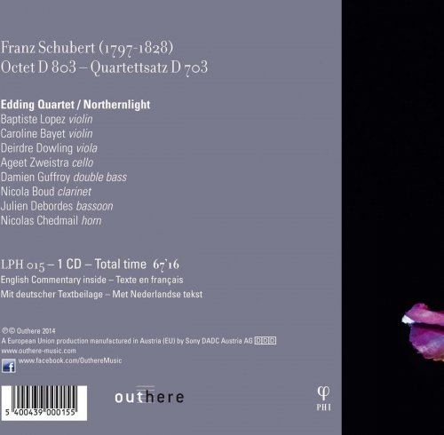 Edding Quartet, Northernlight - Schubert: Octet, D. 803 & Quartettsatz, D. 703 (2014) [Hi-Res]