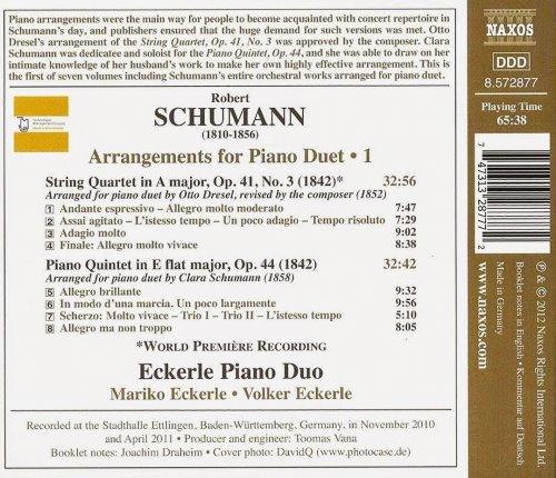 Eckerle Piano Duo - Schumann: Arrangements for Piano Duet, Vol. 1 (2012) CD-Rip