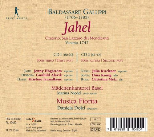 Daniela Dolci, Musica Fiorita - Galuppi: Jahel (2021)