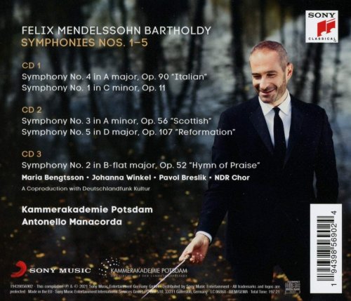 Kammerakademie Potsdam & Antonello Manacorda - Mendelssohn: Symphonies Nos. 1-5 (2021)