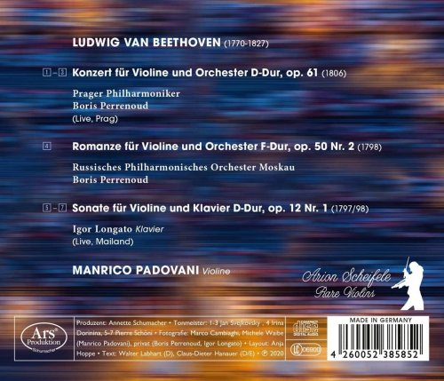 Manrico Padovani, Prague Philharmonic, Boris Perrenoud - Beethoven: Works For Violin (2021)