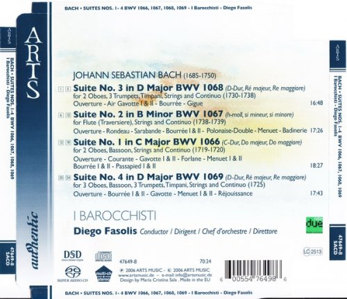 Diego Fasolis, I Barocchisti - J.S Bach: Suites Nos. 1-4 (2006) [SACD]