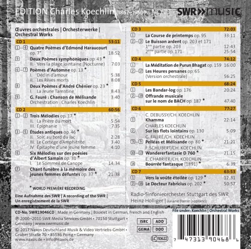 Radio-Sinfonieorchester Stuttgart des SWR, Heinz Holliger - Koechlin: Orchestral Works (2017)