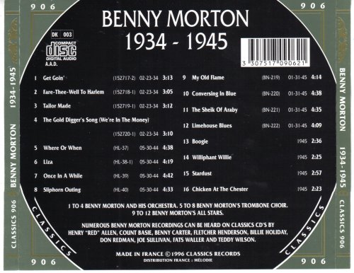 Benny Morton - 1934-1945 {The Chronological Classics, 906}