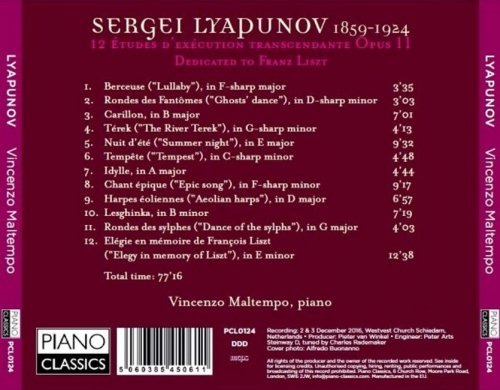 Vincenzo Maltempo - Lyapunov: 12 études d'exécution transcendante, Op. 11 (2017) CD-Rip