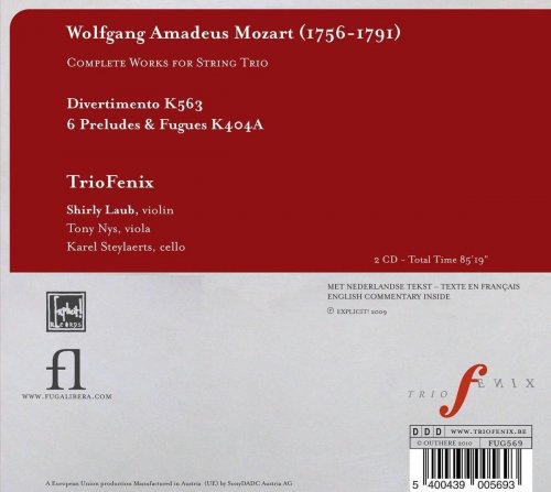 TrioFenix - Mozart: Complete Works for String Trio (2010)