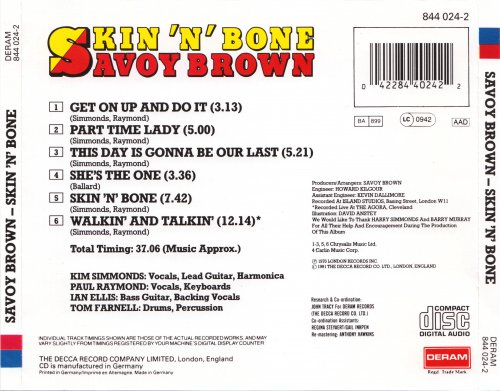 Savoy Brown - Skin 'n' Bone (1991)