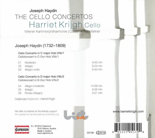 Harriet Krijgh, Wiener Kammerphilharmonie, Claudius Traunfellner - Haydn: The Cello Concertos (2012)