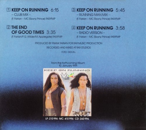 Milli Vanilli - Keep On Running (CD-Maxi) (1990)