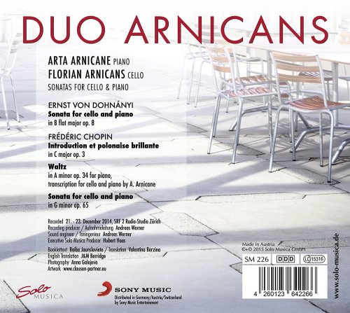 Duo Arnicans - Chopin & Dohnányi: Sonatas for Cello & Piano (2015)