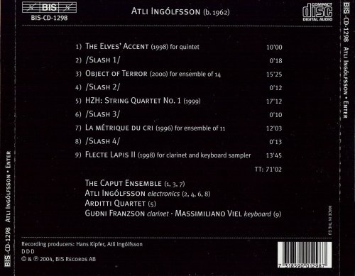 The Caput Ensemble, Arditti Quartet - Atli Ingólfsson: Enter (2004) CD-Rip