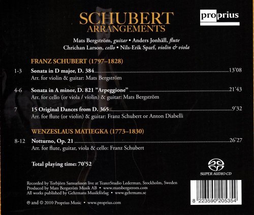 Mats Bergström - Schubert Arrangements (2004) [SACD]