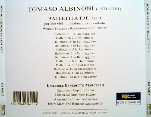 Benedetto Marcello Ensemble - Albinoni: Balletti a tre, Op.3 (2006) CD-Rip