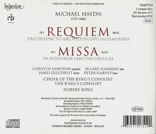 The King's Consort, Robert King - Haydn: Requiem, Missa (2005) CD-Rip