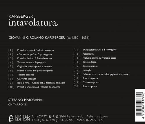 Stefano Maiorana - Kapsperger: Intavolatura (2016)