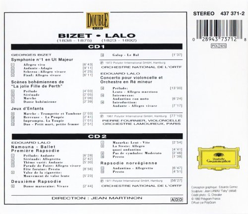 Jean Martinon - Bizet, Lalo: Symphonic Music (1992) CD-Rip