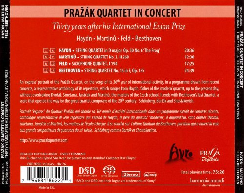 Prazák Quartet in Concert - Haydn, Martinů, Feld, Beethoven: Thirty Years after his International (2008)