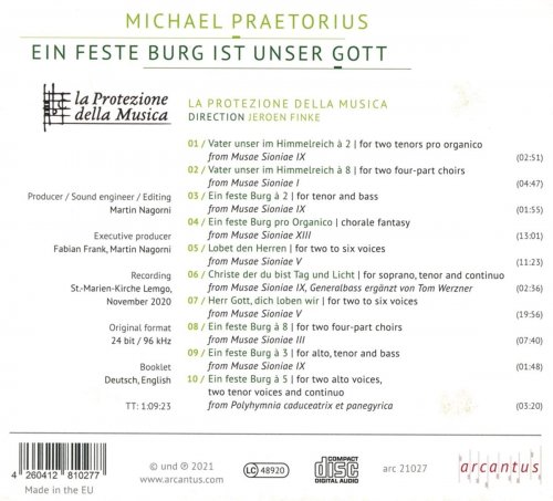 La Protezione della Musica & Jeroen Finke - Michael Praetorius: Ein feste Burg ist unser Gott (2021) [Hi-Res]