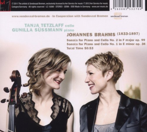 Tanja Tetzlaff & Gunilla Süssmann - Brahms: Cello Sonatas Nos. 1 & 2 (2012)