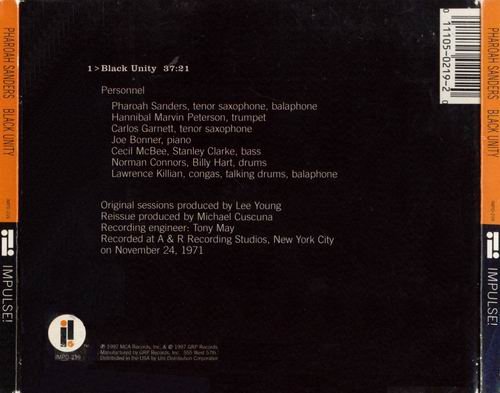 Pharoah Sanders  - Black Unity (1971) CD Rip