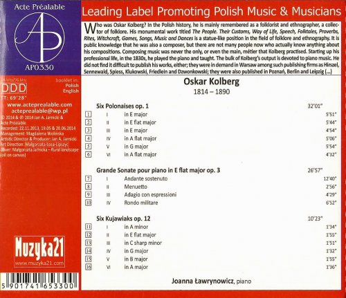 Joanna Ławrynowicz - Oskar Kolberg: Piano Works, Vol. 1 (2014) CD-Rip