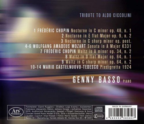 Genny Basso - Chopin, Mozart & Castelnuovo-Tedesco: Piano Works (2021) [Hi-Res]