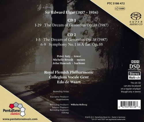 Edo de Waart, Royal Flemish Philharmonic - Elgar: The Dream of Gerontius & Symphony No. 1 (2013) [SACD]